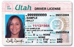 Verified Utah driver’s license 2025 replica with scannable barcode"