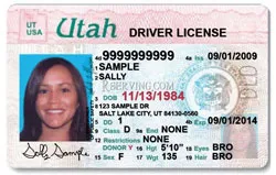 Verified Utah driver’s license 2025 replica with scannable barcode"
