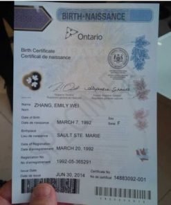 Canadian Birth Certificate